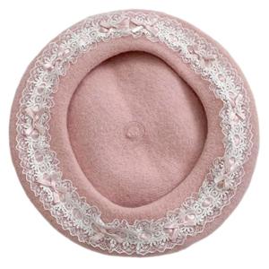 Ren Beret Mũ tài xế với Bowknot mũ họa sĩ Beret thợ làm bánh mũ bé trai cho đường phố đi dạo tối đạo cụ chụp ảnh Mũ nồi