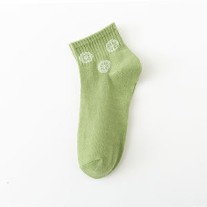Murah Banget - Kaos Kaki Wanita Motif Lime / Kaos Kaki Pendek Japanese Ankle Socks / Kaos Kaki Pendek Semata Kaki