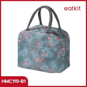 Eatkit Tas Kotak Makan Siang Beruang Kain Oxford Tebal Aluminium Foil Tebal Tas Kotak Makan Siang Anak Tas Mangkuk Tahan Air dan Terisolasi