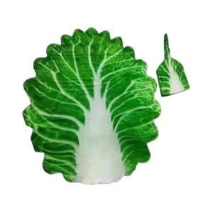 Cabbage Pattern Baby Blanket with Hat Swaddles Wrap & Hat Baby Quilt Breathable Receiving Blanket for Newborns 0-3 Year