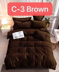 3in1 Fully Garterized Fitted Bedsheet with 2 Pillowcases - Canadian Cotton (PLAIN COLOR)