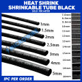 Heat Shrink Tubing Kit – 2:1 Ratio Shrinkable Tube 7 Feet Black – Lot BDRK1