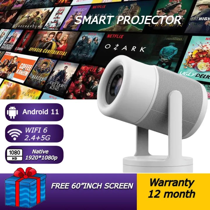 NEW Projecter 4K Android Smart Portable Projector A04 ‖ HDMI Bluetooth WIFI ‖ 2 Year Warranty