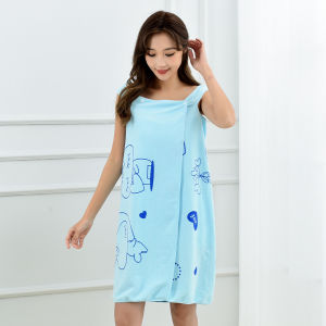 Cartoon Wearable Bath Towel Fiber Polyester Brocade Bath Skirt Thickening Absorbent Soft Wipe Bath Towel Beach Towel Sling