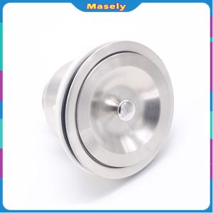 Masely Stainless steel sink filter kit drain assembly with metal center knob basket plug replacement