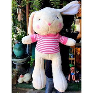 ตุ๊กตากระต่าย ตุ๊กตากระต่ายน้อยแก้มแดง ขนาด 25 นิ้ว น่ารัก ผ้านุ่มมาก สินค้าผลิตในไทย พร้อมส่ง