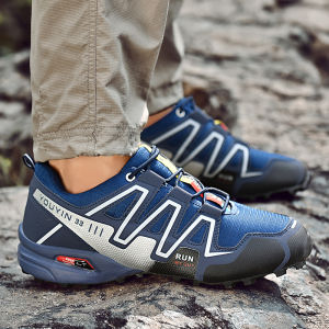 INLIKE Klasik Desain Ringan Sports Sepatu Hiking Pria Casual Sepatu Tali Gunung Outdoor Trekking Sepatu Mendaki Anti Slip Touring Lentur 216