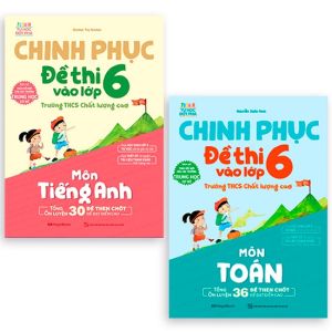 Sách Combo Chinh phục đề thi vào lớp 6 trường THCS Chất lượng cao môn Toán và Tiếng Anh - Megabook
