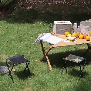 NipaHaven Outdoor Portable Folding Stool Camping Stool Mini Size Camping Stool Aluminum Alloy Folding Stool