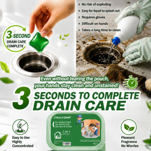 ✨ Powerful Deodorizer / Odor Blocking Cleaner / High Efficiency Longlasting Fragrance / Hygiene Health / For Property Managers / Reusable Green Plastic Container Germany Drain Deodorizing Dissolving Gel Beads