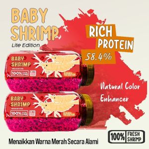Pelet Makanan Ikan Naikan Warna Merah Cupang Channa Arwana Baby Shrimp Pakan Ikanesia