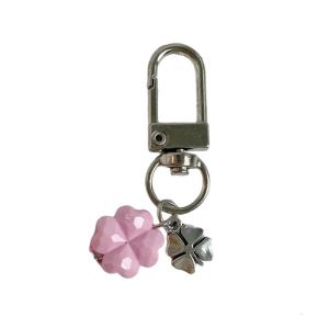 Stylish Green Clovers Phone Charm Sturdy Alloy Pendant For Keys Bags Good Luck Gift Stylish Phone Strap Charm