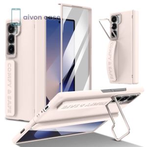 Case Untuk Samsung Galaxy Z FOLD 5 Z FOLD 6 Z FOLD 7 / ZFOLD5 ZFOLD6 ZFOLD7 CASING COMFY & SAFE 360 Derajat Hybrid Armor Grip Band Case EC-260