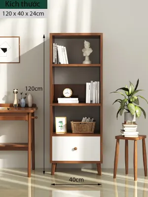 Kệ gỗ Bắc Âu tủ gỗ đa năng nhiều tầng tiện lợi lắp ghép dễ dàng có tủ để đồ gỗ MDF phủ Melamine ND18