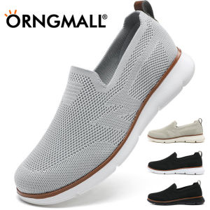 ORNGMALL High Quality Mesh Slip-On Casual Shoes Elastic Lightweight Walking Shoes Street All-match Sneakers Suitable for Daily Leisure 39~48