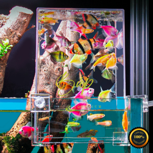 Hồ cá úp ngược bể cá bay kẹp thành trang trí hồ cá chất liệu acrylic siêu trong cao cấp voonline kích thước 13x12x19cm