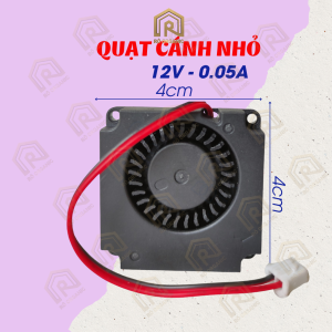 (HCM) Quạt Cánh Nhỏ 12V (4 x 4 cm) Phụ Kiện Máy Xông Tinh Dầu Quạt Gió Quạt Vuông Cánh Nhỏ Kích Thước 4x 4 cm - Rô Organic