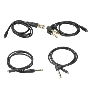 USB C to Double/Single 6.35mm Cable Type C Male to 1/4inch Male Connector for Music Enthusiasts Electric Guitar