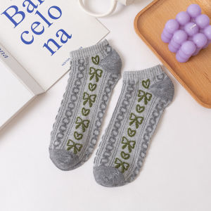 TYKS94 Kaos Kaki Pendek Wanita Ankle Socks Ala Semata Kaki Rajut Pita Warna Polos