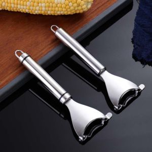 LEBI Stainless Steel Corn Stripper Efficient Kernel Remover Kitchen Gadget Tool