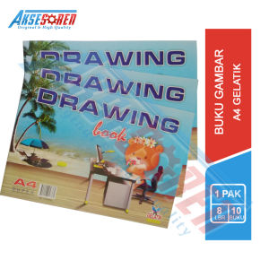 Buku Gambar A4 Dodo [10 Buku/1 Pack] / Drawing Book Dodo / Buku Sekolah / Buku Kaligrafi / Buku Gambar 1 Pak Murah / Alat Tulis Sekolah / Buku Gambar laki-laki dan Perempuan