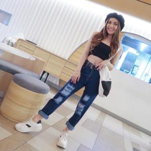 TIFIITY - CELANA JEANS BOYFRIEND SOBEK DIVARY JUMBO SNOWBLUE