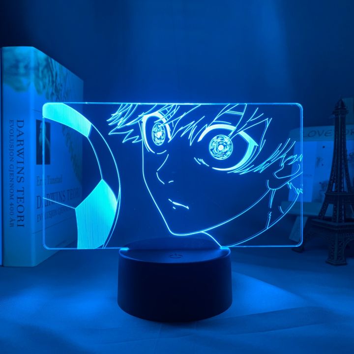 Anime Led Night Light Blue Lock Yoichi Isagi for Room Decor