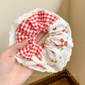 Plaid Hair Tie 🎀 格子大肠发圈 Getah Rambut Corak Kain Kotak Vintage Hair Rope Hair Ring Scrunchies Hair Accessories Women