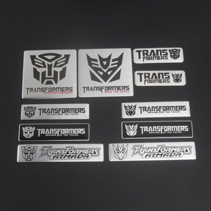 Car free sticker metal emblem for Transformers Decent villain logo Autobot Decepticon badge Rear trunk side sign Scratch cover