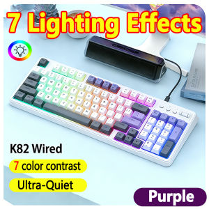 🔥104 Keys Gaming Keyboard🔥 3-Mode Connection Hot-Swap Gasket Structure RGB Lighting Type-C for Office & Gaming