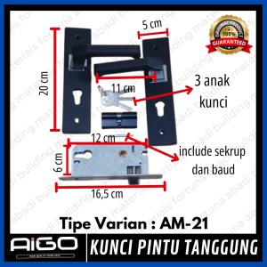 Kunci Pintu Tanggung Merk Aigo Black Series Handle Pintu