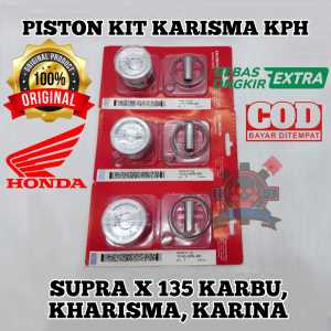 PISTON KIT KARISMA KPH 0.50 SUPRA X 135 KARBU KARISMA KARINA BERKUALITAS ASLI ORIGINAL HONDA