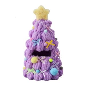 Washable Ice Yarn Christmas Tree Doll Crocheted Breathable Knitted Holiday Outfit For Decoration Or Gift Use