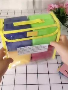 [SG]4Pcs/Set Playing Game Dices with Pockets 4in Customizable Learning Cubes Soft Toy Infants Early Education Block Toy