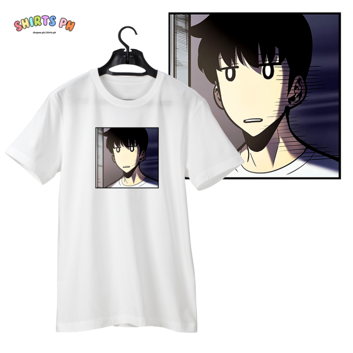 T-shirt Rétro Délavé OUHZNUX – Solo Leveling, Style Animé Harajuku, Coton, Coupe Unisexe (XS à 3XL)