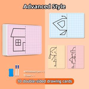 2-6Years Children Pen Control Training Toy Pattern Drawing Set with Erasable Pen Kids Montessori Early Learning Educational Toys