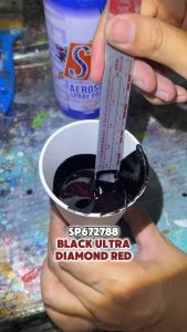 [ SP672788 Black Ultra Diamond Red ] Paint 2K DIY Aerosol Cat Spray Hitam Diamond Merah 砖石黑红 车漆