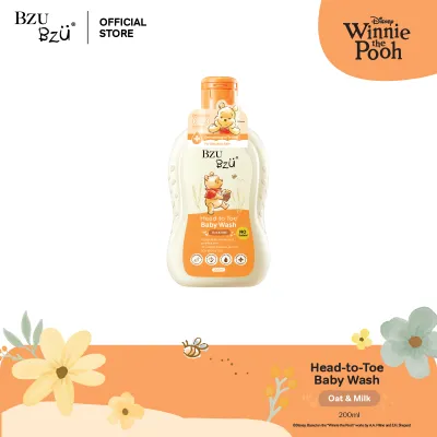 BZU BZU Winnie The Pooh Head to Toe Baby Wash Oat & Milk (200ml)