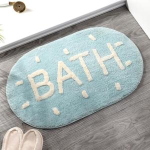 Bath Mat Carpet Korean Style Letter Design Non-Slip Floor Mat Hallway Porch Rug for Home Livingroom Door Mats Absorbent Bath Carpet Toilet Floor Pad Home Decor