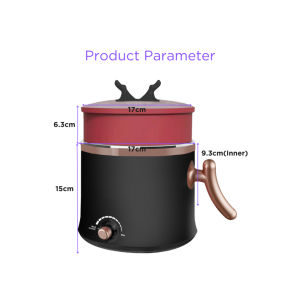 2 in 1 Multifunction 1.8L/600W Fast cooking Electric Cooker Cool Touch handle Visible Glass Cover Ceramic Pot