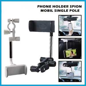 Car Holder Hp Spion Mobil HD33 Rearview Mirror Mount GPS di Kaca Single Pole Gantungan Dudukan Smartphone