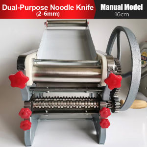 Kingkong Commercial/Household 550W Electric Noodle Press Machine Dough Roller Stainless Steel Desktop Noodle Maker Kneading Machine 220V
