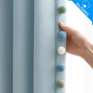 Ins.Fabric Curtain Trim Pom-pom Fringe 1M Fringing Edging Sewing Crafts accessories