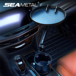 Car 360-degree Rotating Dinner Plate Table Tray Car Beverage Mobile Phone Holder Water Cup Position Rack Car Interior Accessory