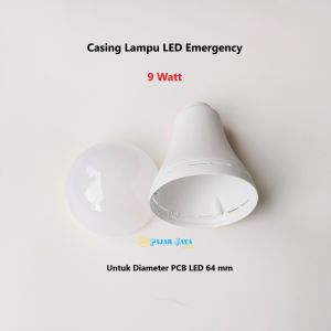 Casing Lampu LED Emergency 7 9 12 15 Watt Kesing Cover Kap Rumah Lampu Emergency