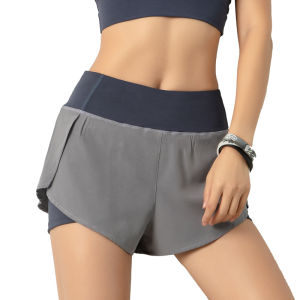European and American fitness shorts and womens summer hot pants are light-proof casual quick-drying running yoga exercise and ventilation