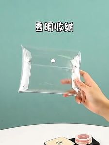 Laser Transparent Cosmetic Bag Women DIY Clear Makeup Pencil Storage Organizer Travel Toiletry Wash Bag Case Cute Purses Pouch