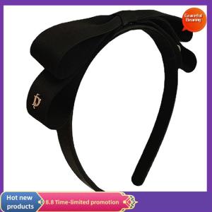 Graceful French Vintage Bowknot Hair Band Solid Color Bow Hairband For Girls Minimalist Fashion Head Hoop Hair Accessories