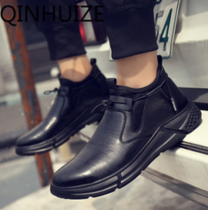 QINHUIZE New cold-proof safety shoes anti-smashing and anti-piercing mens lightweight non-slip safety boots work shoes