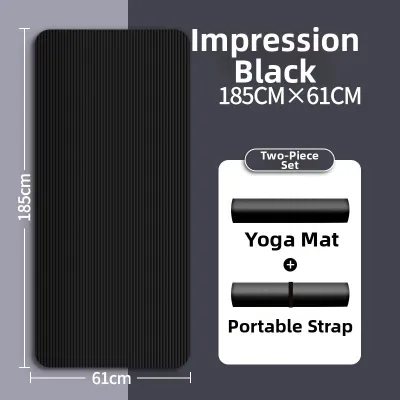 FCThick Wide Non-Slip Yoga Mat Fitness Dance Exercise Blanket Home Use Sleepable No Odor Shock Absorption Quiet Convenient